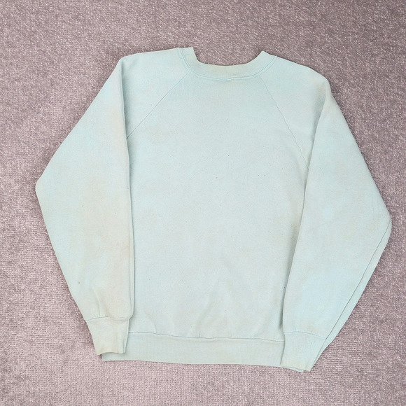 VTG 90s Alaska USA Bears Nature Medium Blue Long Sleeve Pullover Sweatshirt - Picture 2 of 13